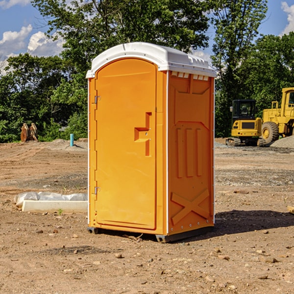 how often are the portable restrooms cleaned and serviced during a rental period in Lehigh Kansas